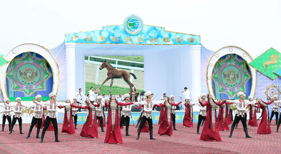 Celebration races take place in international equestrian complex
