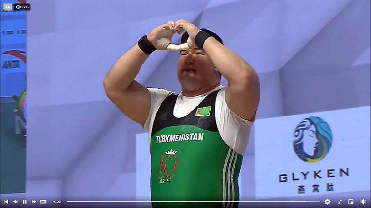 Hojamuhammet Toychiyev is among the four of the strongest weightlifters of Asia in super heavy weight category