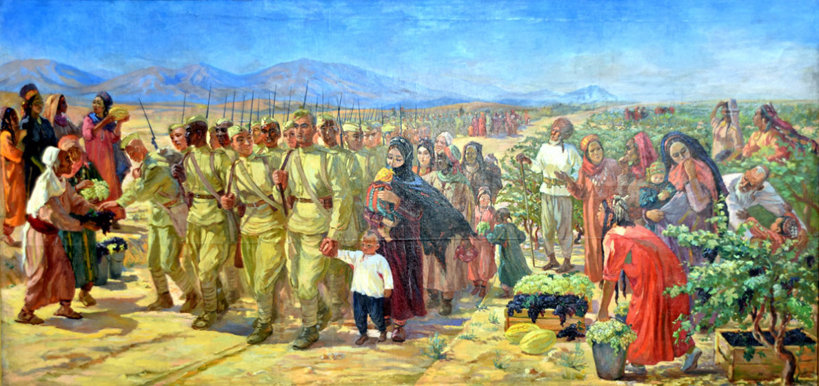 Beýik Ýeňşiň şanyna: şekillendiriş sungaty muzeýindäki sergi