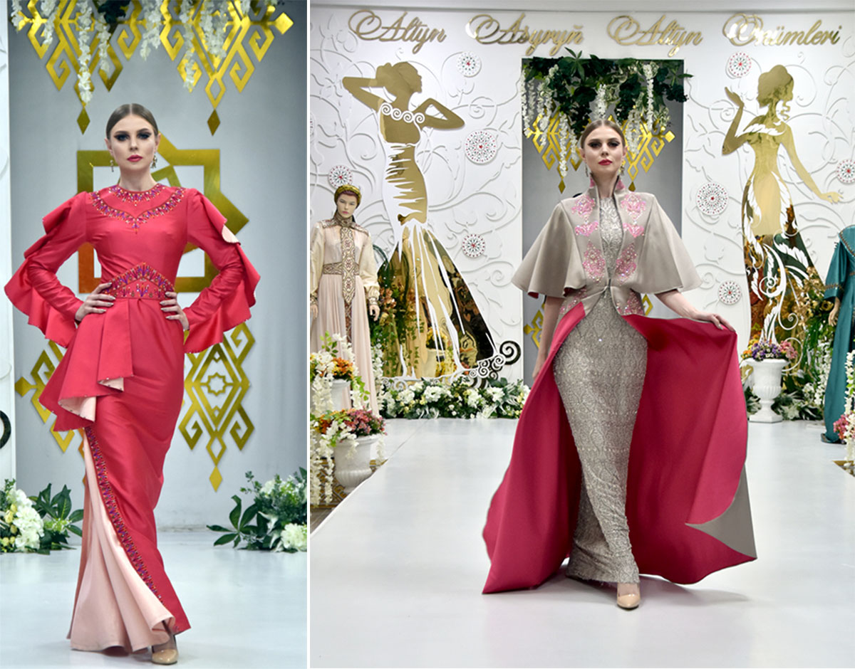 Модный показ в этностиле - в центре туркменской столицы