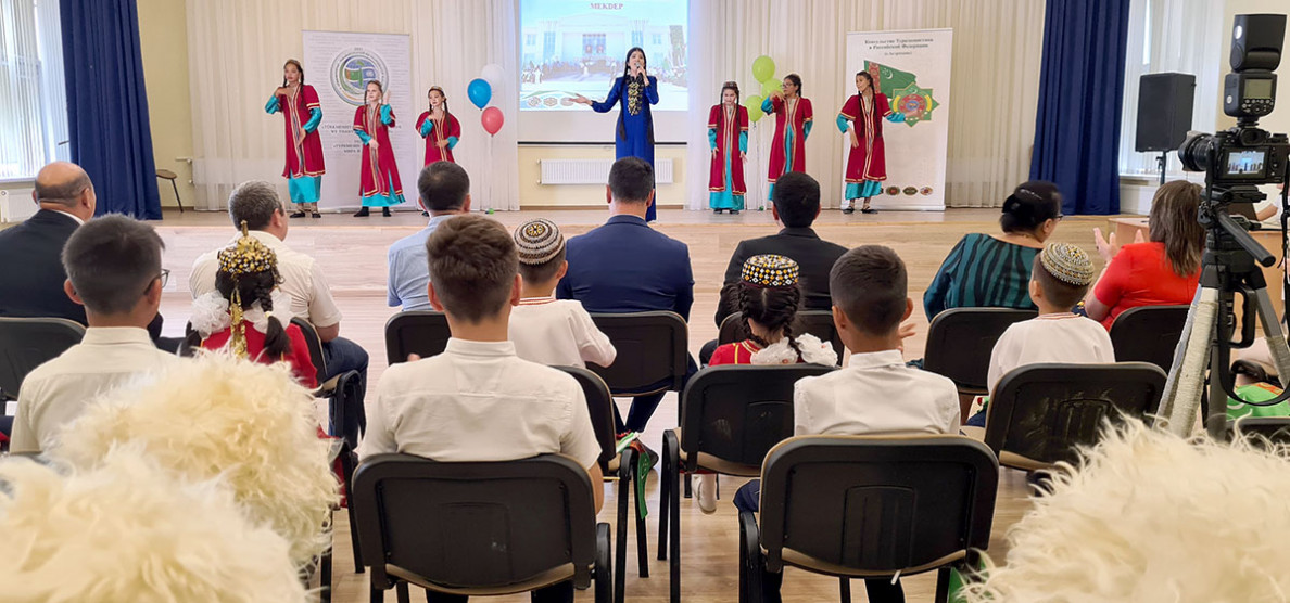 Magtumguly Fragi School in Astrakhan Region, Russian Federation celebrates its three-year birthday