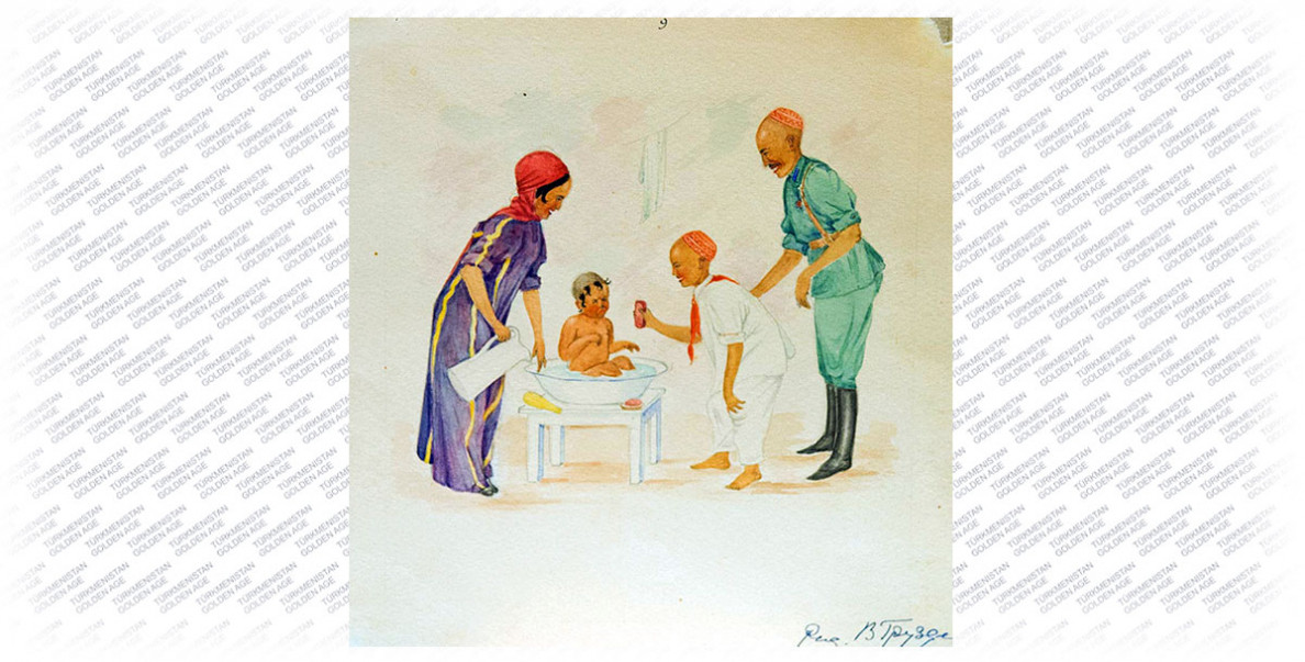 Türkmenistanda ilkinji çagalar bagynyň döreýiş taryhy: köşüli körpeler