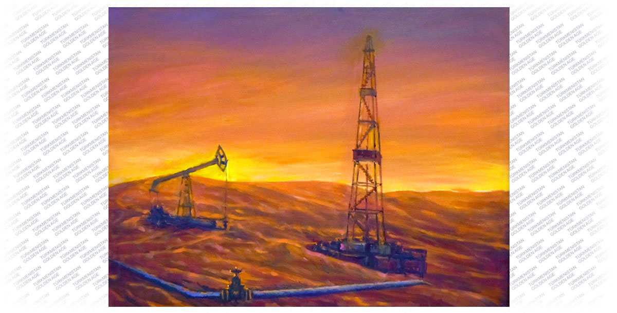 Созидательная жизнь туркмен, транслируемая кистью художника