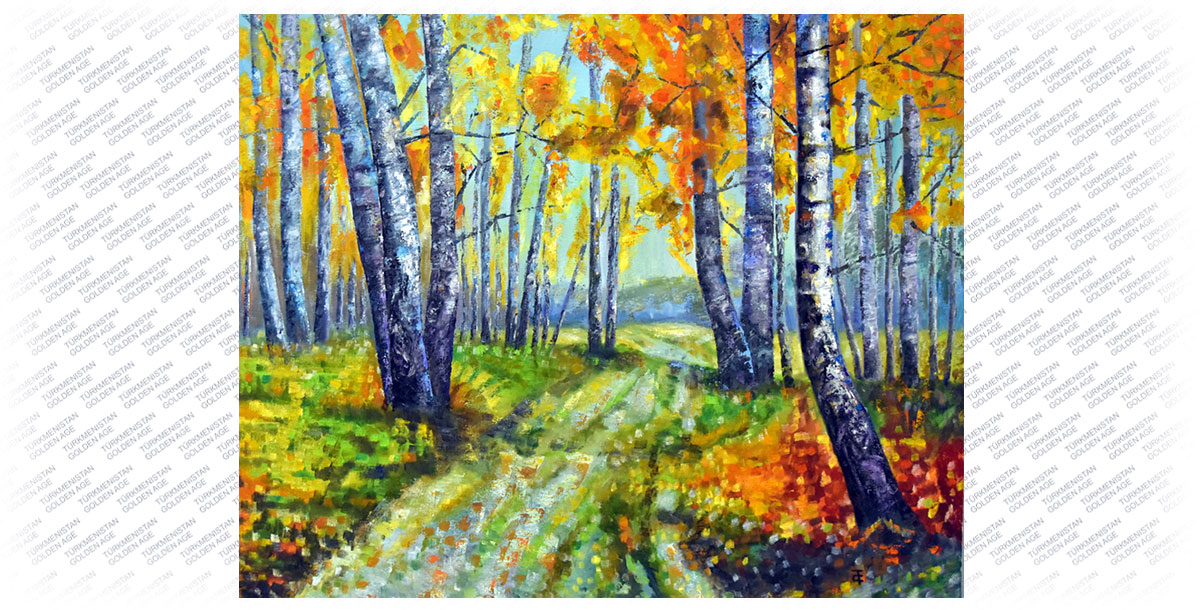 Созидательная жизнь туркмен, транслируемая кистью художника