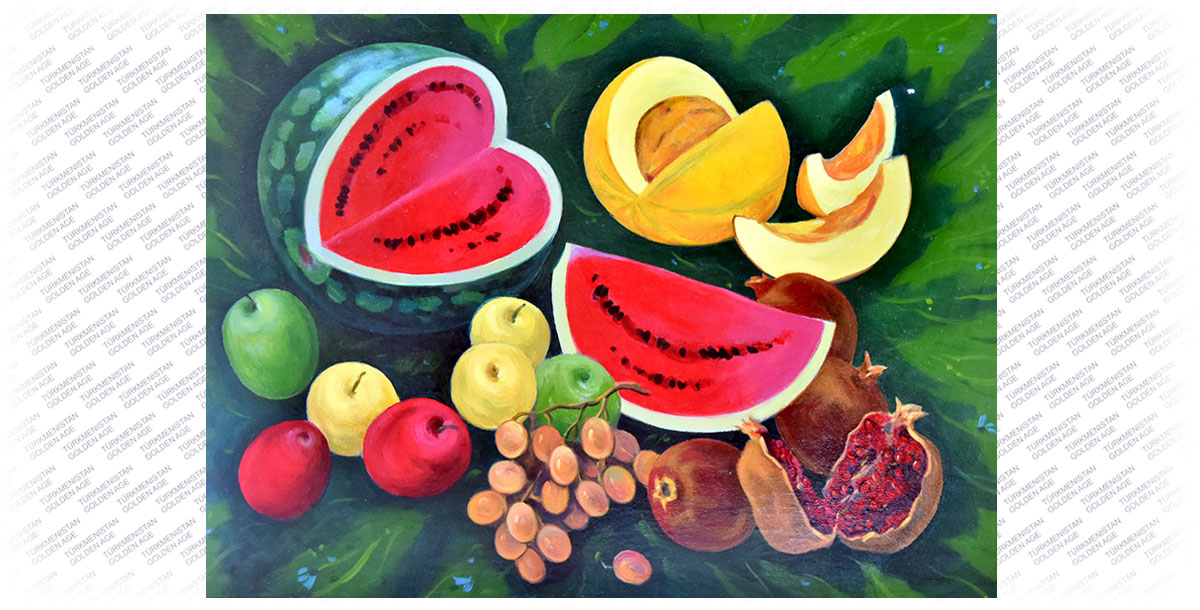 Созидательная жизнь туркмен, транслируемая кистью художника