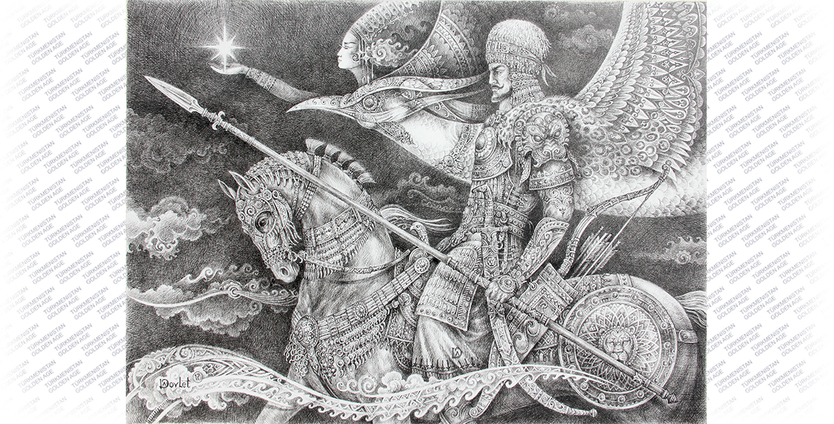 Döwlet Akyýew: barmagy bilen howada surat çeken oglan