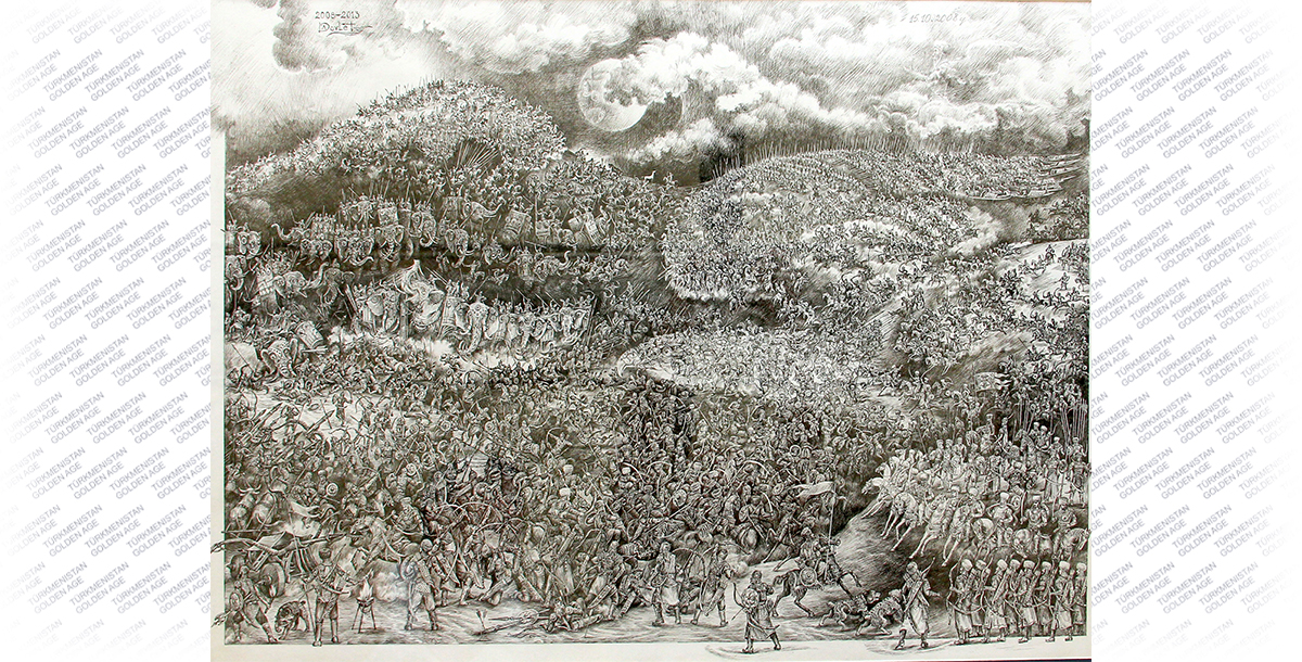 Döwlet Akyýew: barmagy bilen howada surat çeken oglan