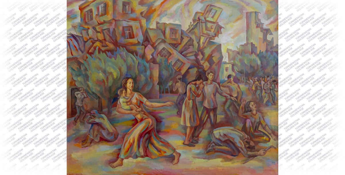 Aşgabat ýer titremesi – surtkeşleriň eserlerinde