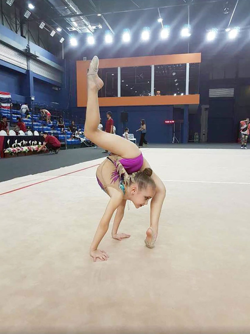 Turkmen Gymnast, Dominica Reimer, Wins 5 Medals at Singapore Open
