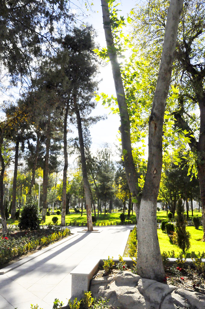 “… A big shadowy garden against the background of high mountains”