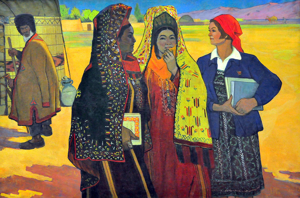 Mekdep  mowzugy türkmen nakgaşlarynyň döredijiliginde giňden beýan edilendir 