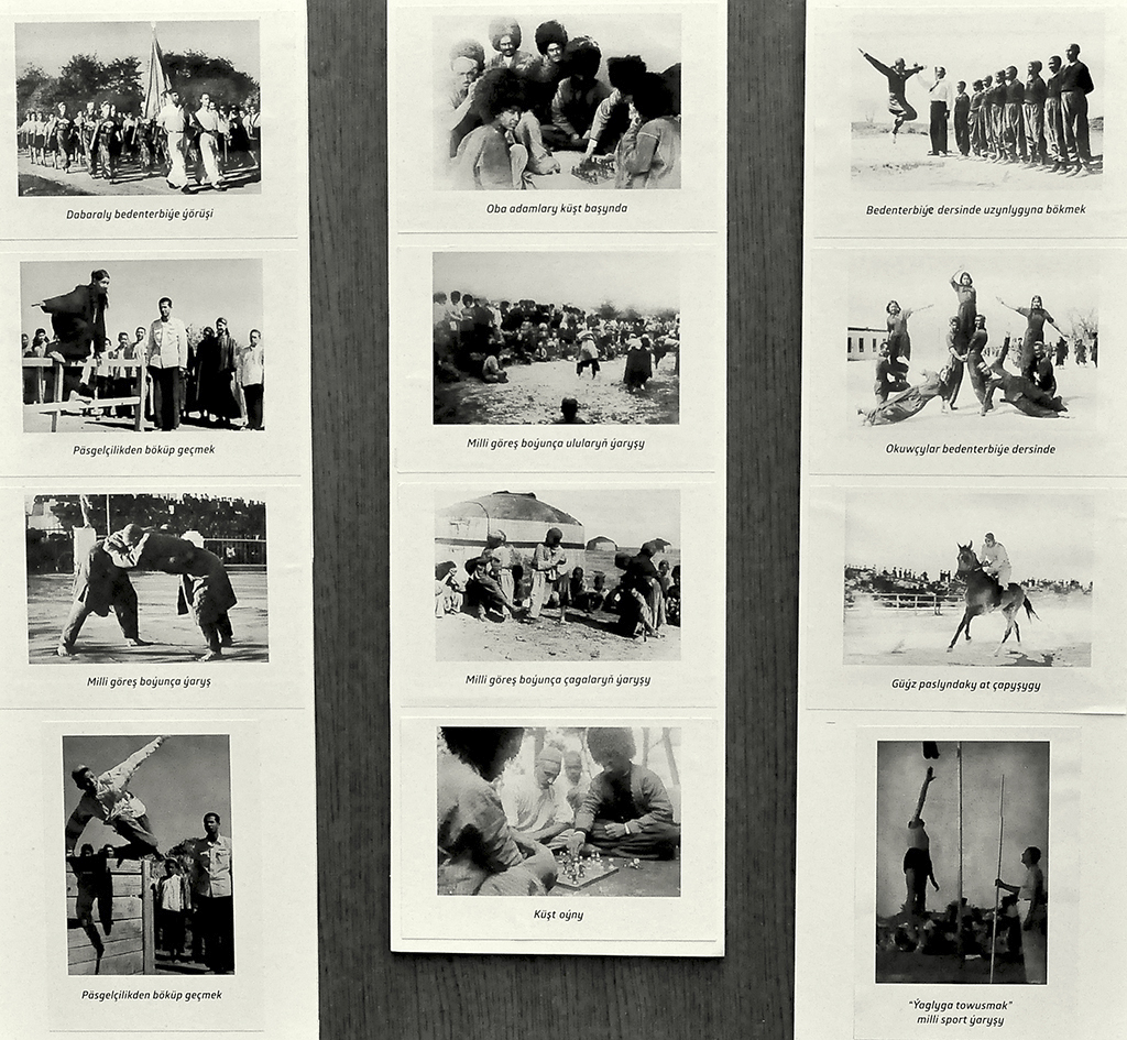 Döwlet muzeýindäki sergide türkmen sportunyň taryhyndan  şanly sahypalar görkezilýär