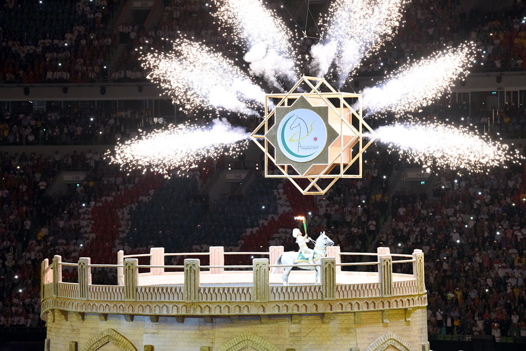 Olimpiýa stadionynda «Aşgabat 2017» oýunlarynyň açylyş dabarasy boldy  