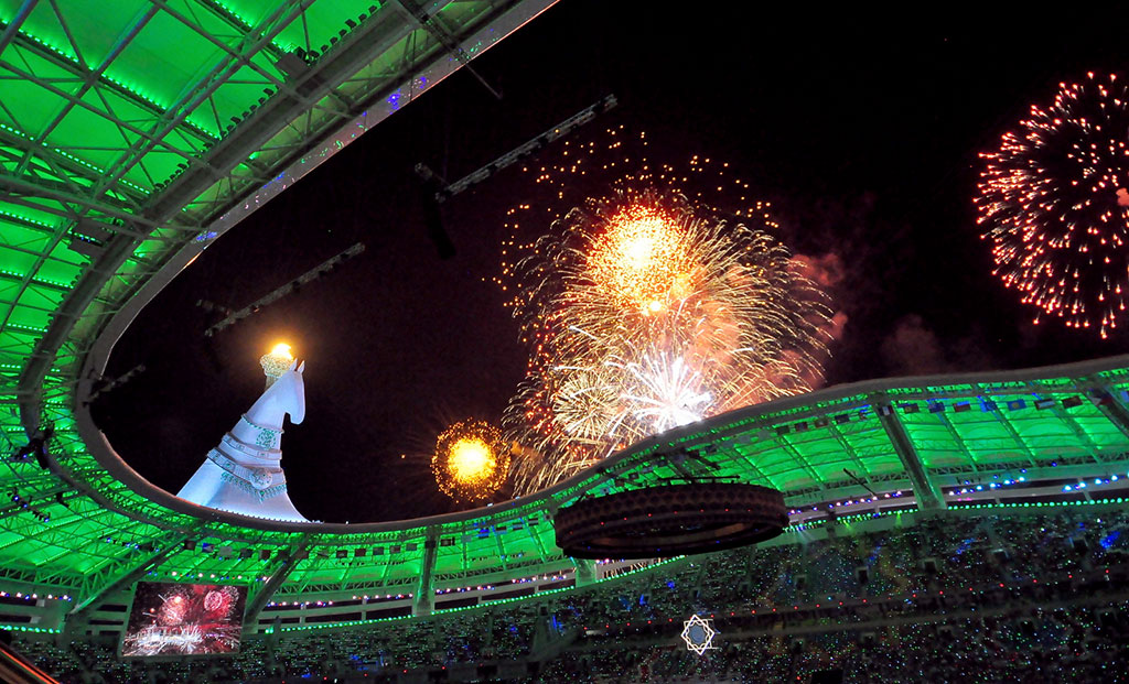 Olimpiýa stadionynda «Aşgabat 2017» oýunlarynyň açylyş dabarasy boldy  