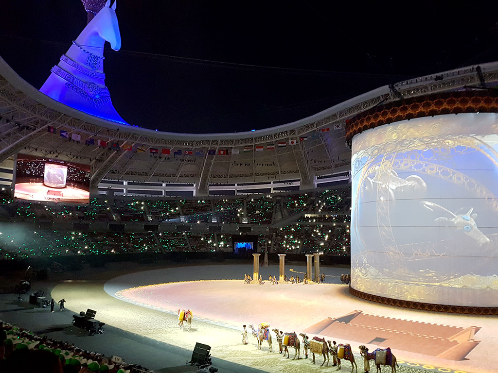 One of the episodes of the opening ceremony of the Games is dedicated to the history of Eastern Turkmenistan