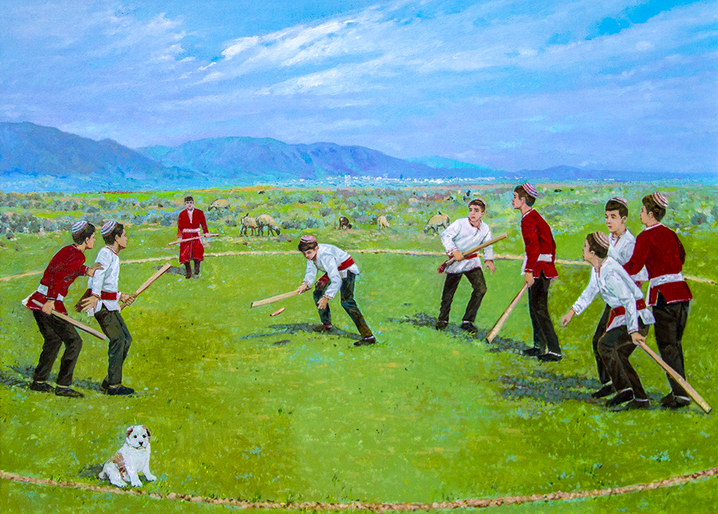 Одна из предшественниц гольфа - туркменская спортивная игра «чилик-хекгал»