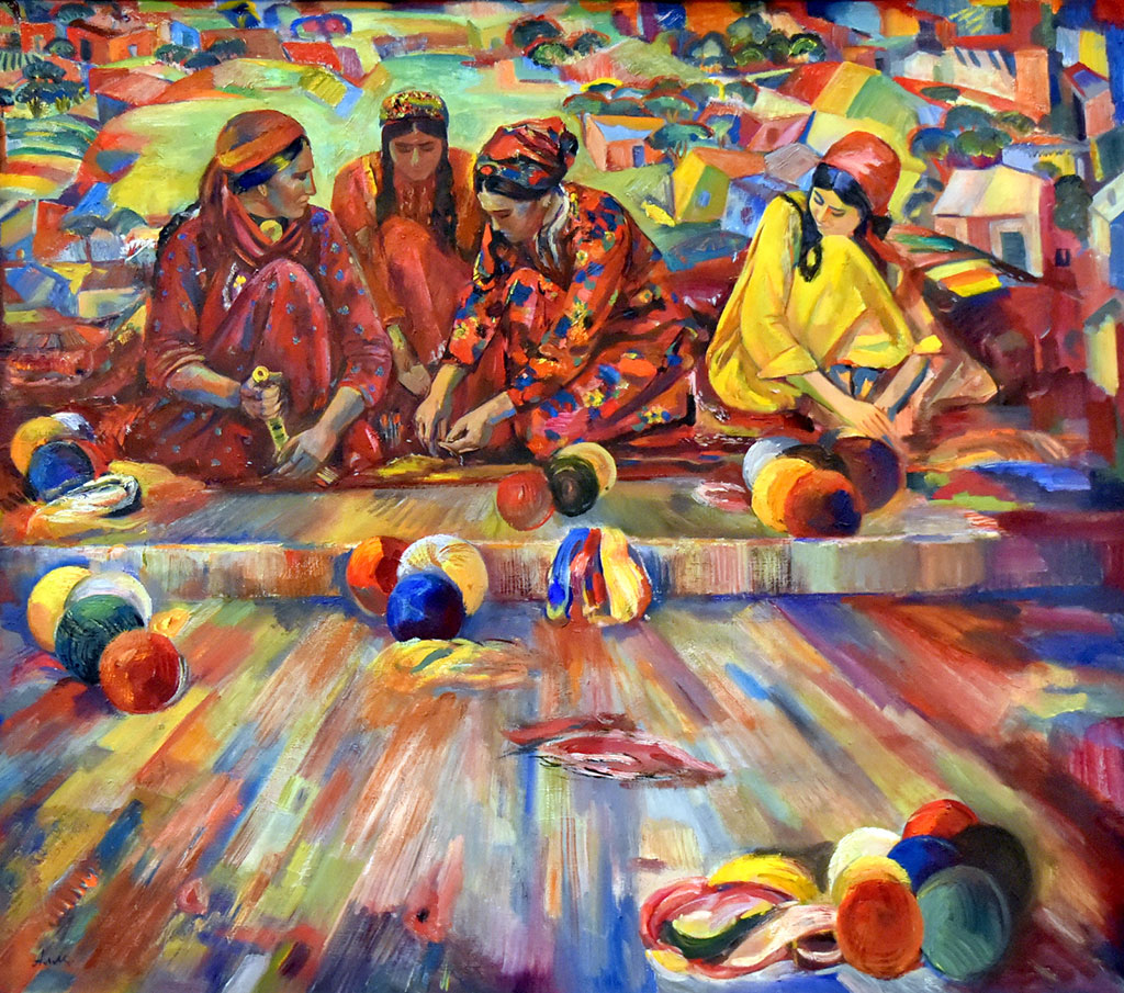 Türkmenistanyň halk nakgaşy Annadurdy Almämmedow 80 ýaş toýuny žiwopis muşdaklarynyň arasynda garşylady