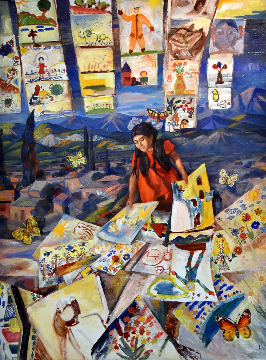 Türkmenistanyň halk nakgaşy Annadurdy Almämmedow 80 ýaş toýuny žiwopis muşdaklarynyň arasynda garşylady