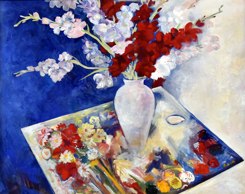 Türkmenistanyň halk nakgaşy Annadurdy Almämmedow 80 ýaş toýuny žiwopis muşdaklarynyň arasynda garşylady