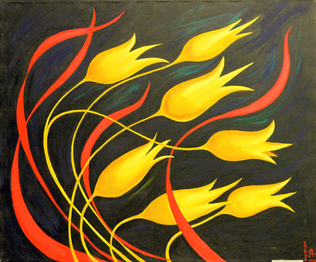 Çeperçilik akademiýasyndaky sergi: külallyk eserleriniň  we gözel pursatlaryň sazlaşygy