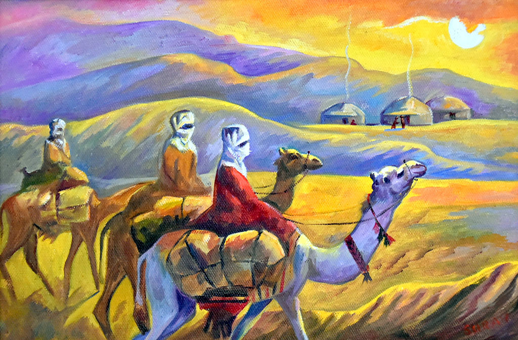 Beýik Ýüpek ýolunyň taryhyndan žiwopis manzarlary 