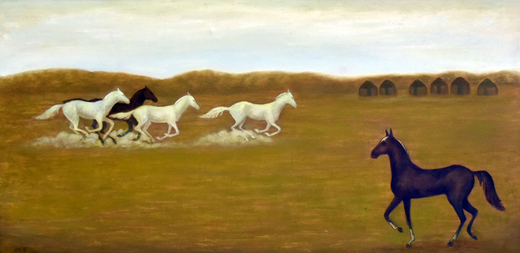 Şekillendiriş sungaty muzeýinde Türkmen bedewiniň milli baýramyna bagyşlanan sergi açyldy