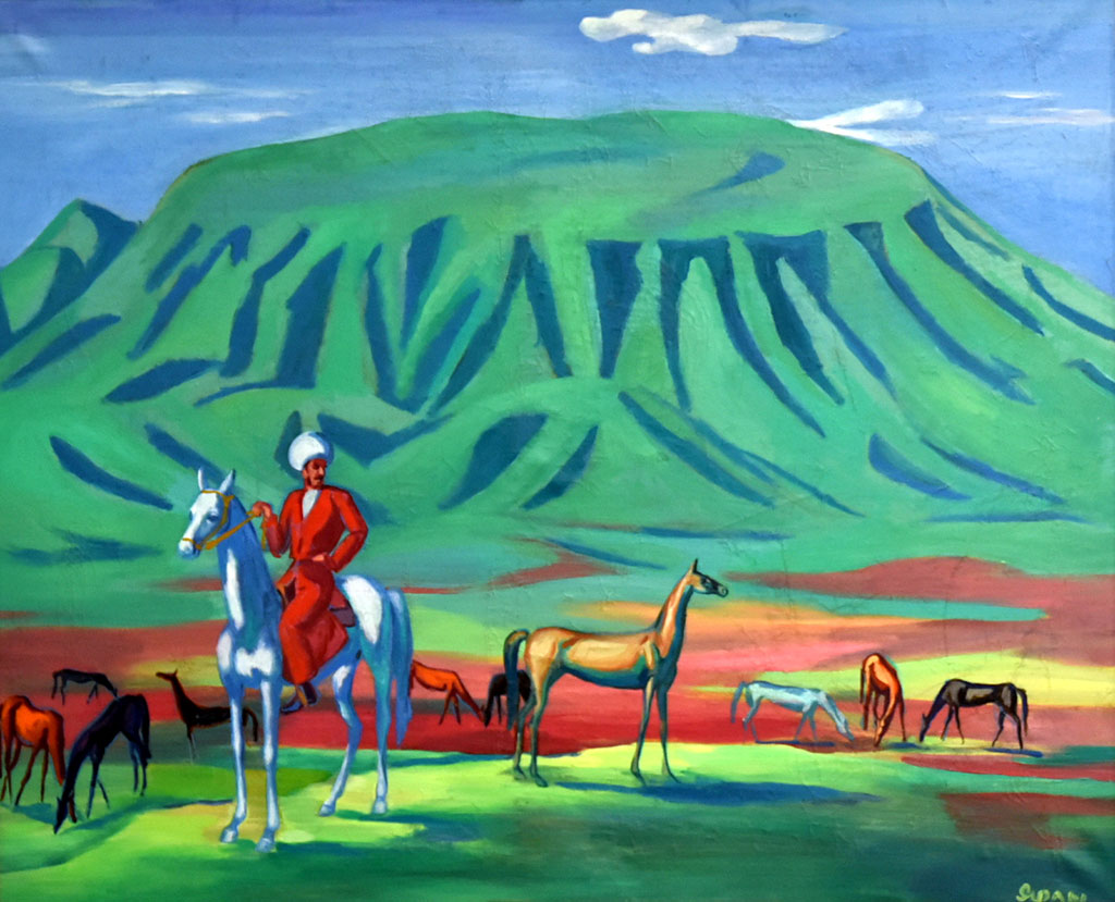 Şekillendiriş sungaty muzeýinde Türkmen bedewiniň milli baýramyna bagyşlanan sergi açyldy