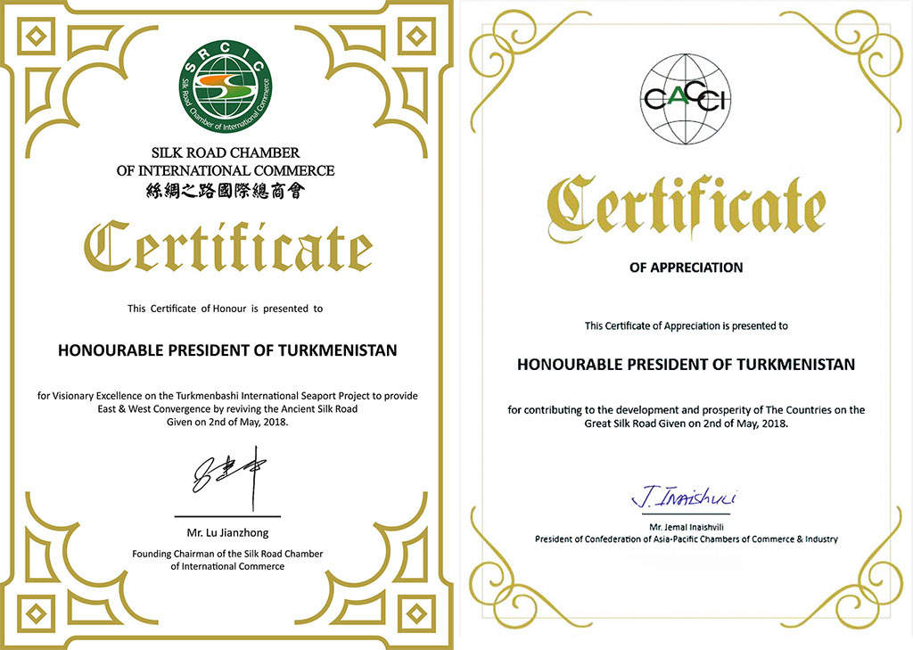 New Turkmenbashi Port receives prestigious awards