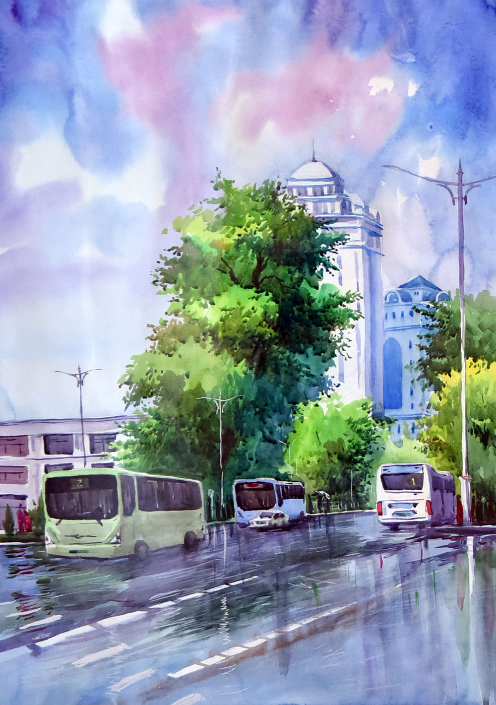 Динамичный ритм Ашхабада в художественной интерпретации 