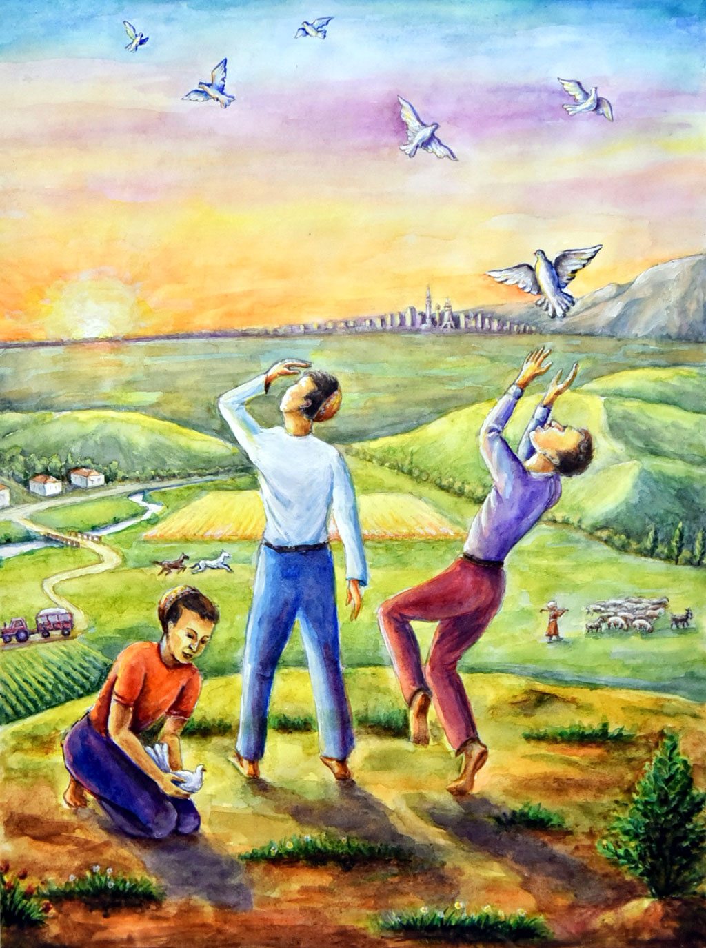 Живописный рассказ о туркменских детях и семейных традициях представили известные и начинающие художники 