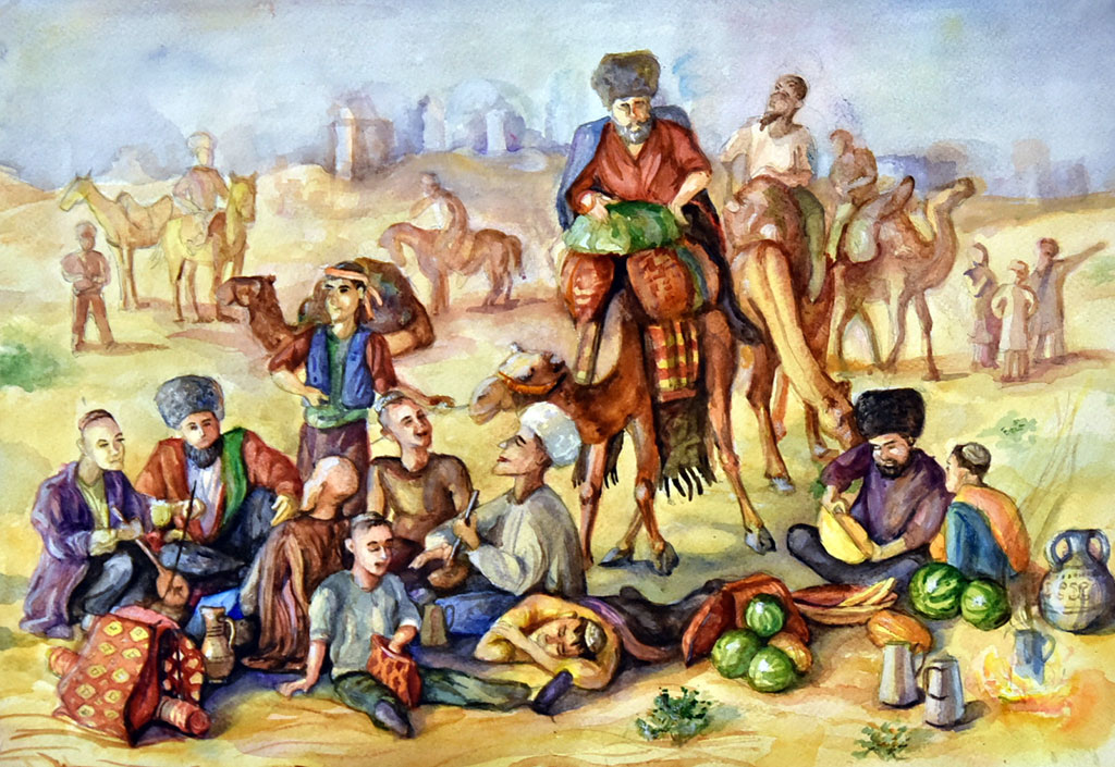 Живописный рассказ о туркменских детях и семейных традициях представили известные и начинающие художники 