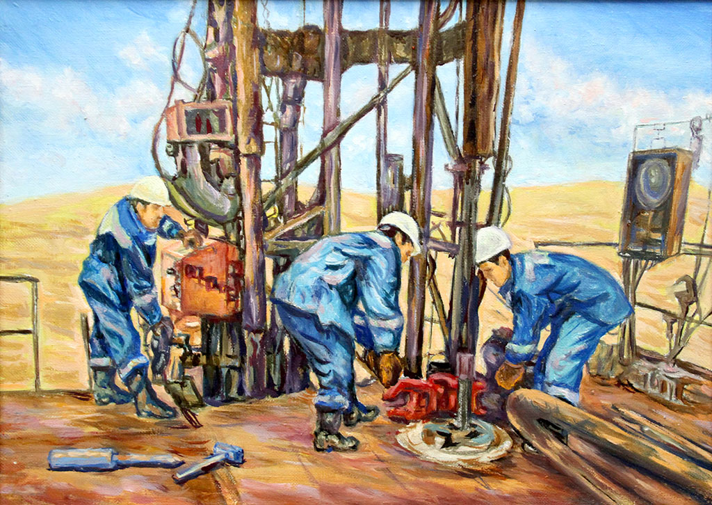 Живописец Полат Аннамурадов представил серию индустриальных пейзажей 