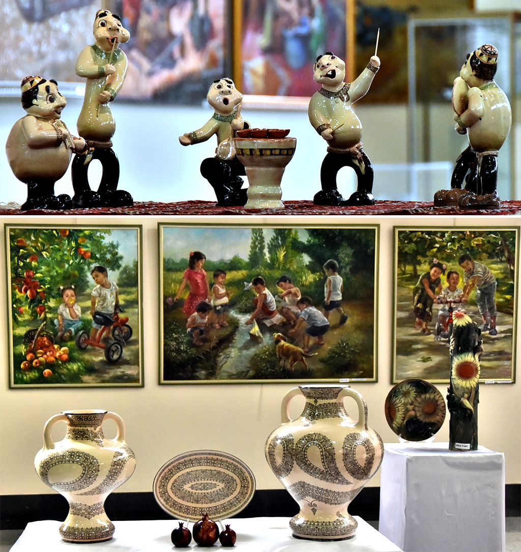 Участники конференции в ГАХТ познакомились с выставкой произведений молодых художников 