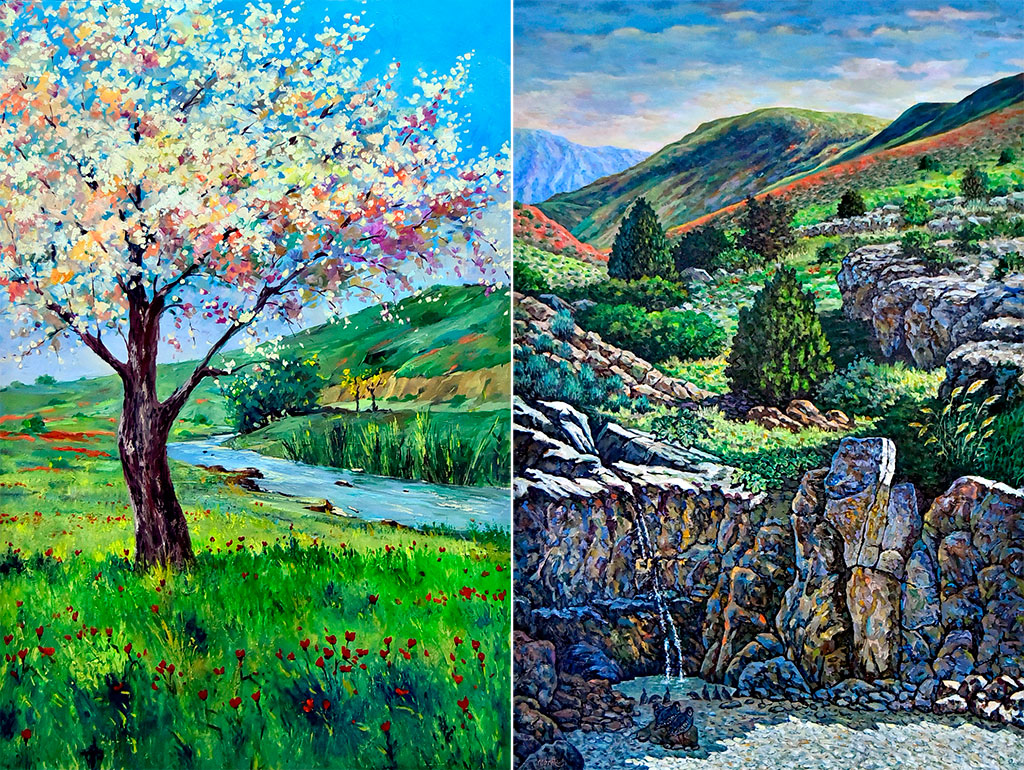 Žiwopis eserlerinde Watan rowaçlygy wasp edilýär