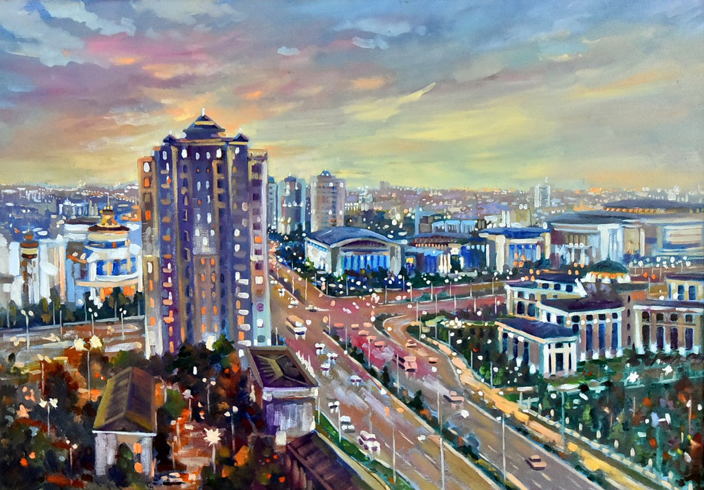 Ak şäherim Aşgabat: paýtagtyň depginleriniň žiwopis ýordumlaryndaky beýany