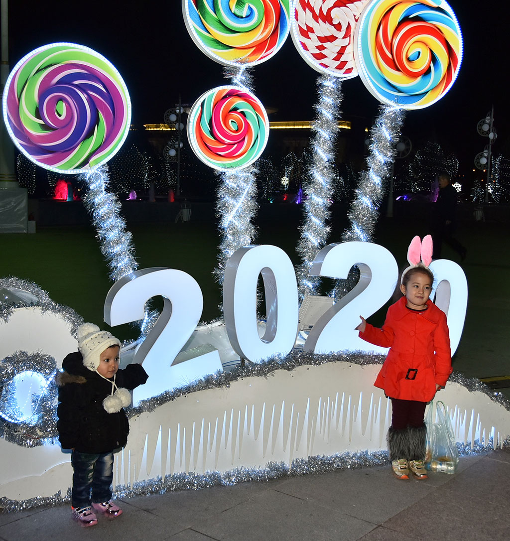 Square in front of Älem Cultural and Entertainment Centre is a main place of New Year celebrations