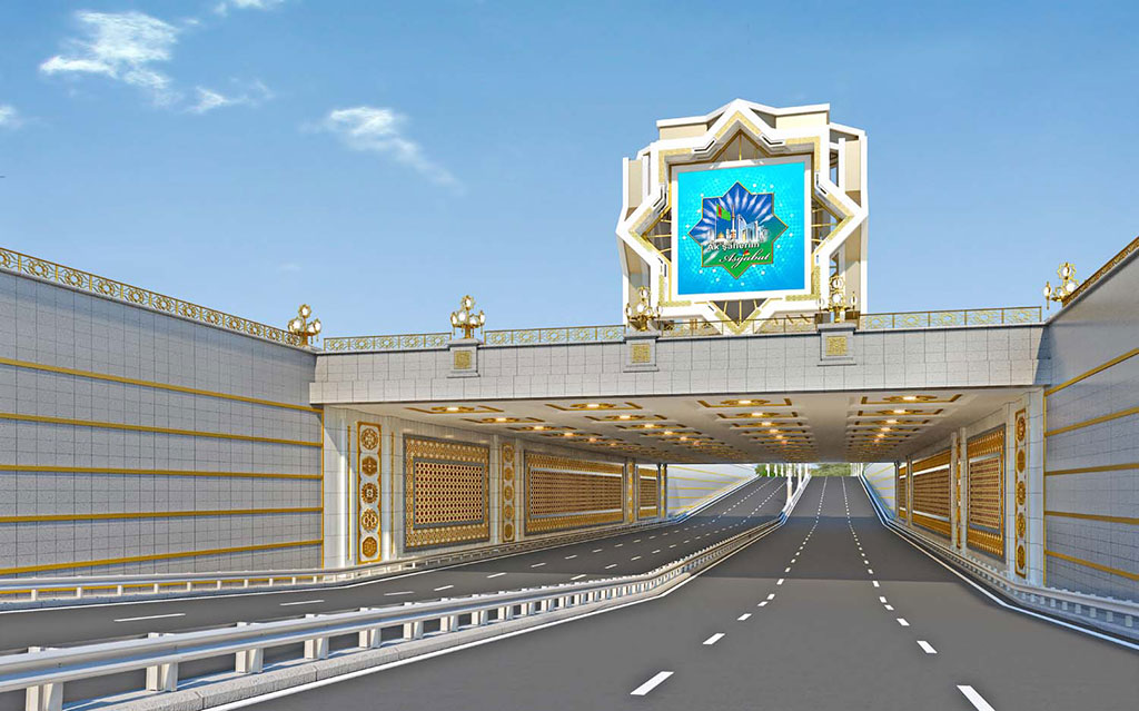 В центре туркменской столицы строится транспортная развязка 