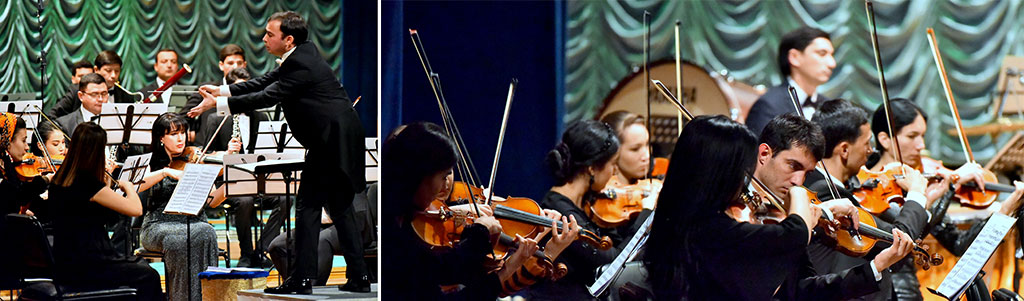 Gyşa bagyşlap, Paganininiň Kaprisi we jaz sazlary, şeýle hem  Çaýkowskiniň we Rahmaninowyň eserleri ýerine ýetirildi