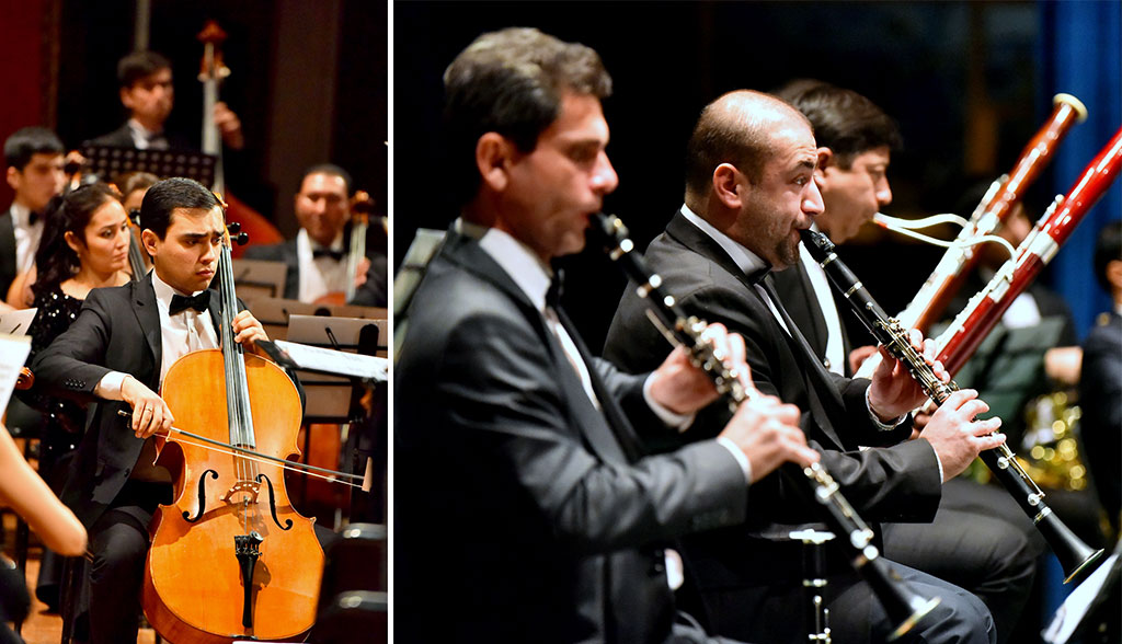 Gyşa bagyşlap, Paganininiň Kaprisi we jaz sazlary, şeýle hem  Çaýkowskiniň we Rahmaninowyň eserleri ýerine ýetirildi