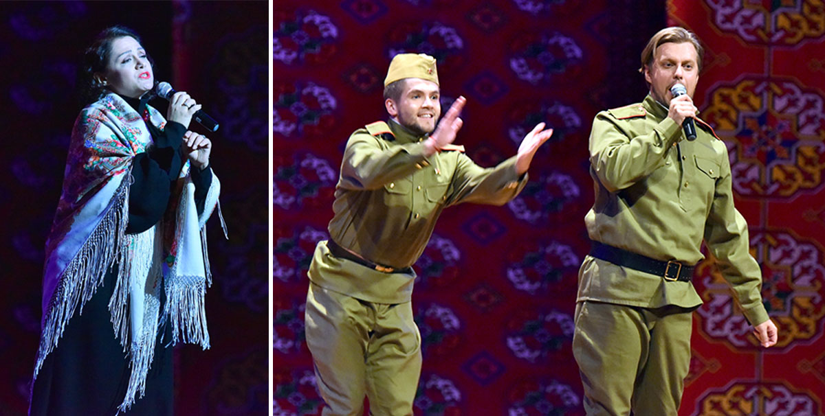 Aşgabatlylaryň öňünde Mariinkanyň hem-de «Moroşka» aýdym we tans teartynyň ýyldyzlary çykyş etdiler