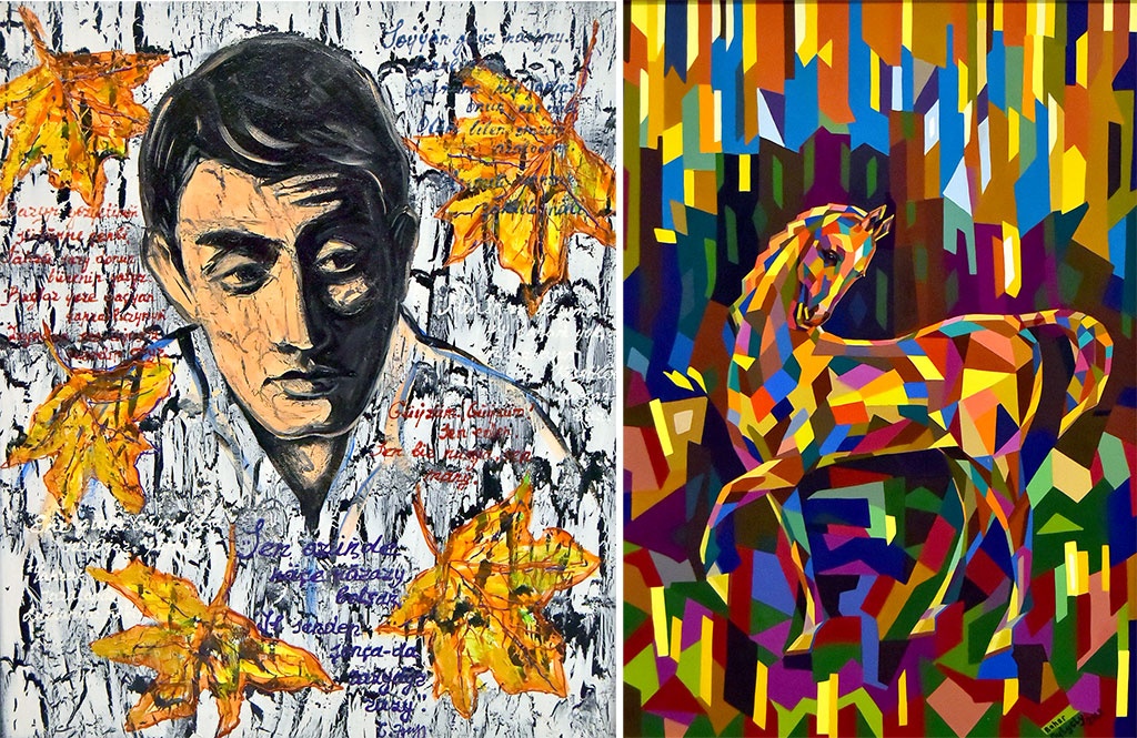 Çeperçilik akademiýasynda zenan  nakgaşlaryň iň gowy eserleri görkezildi