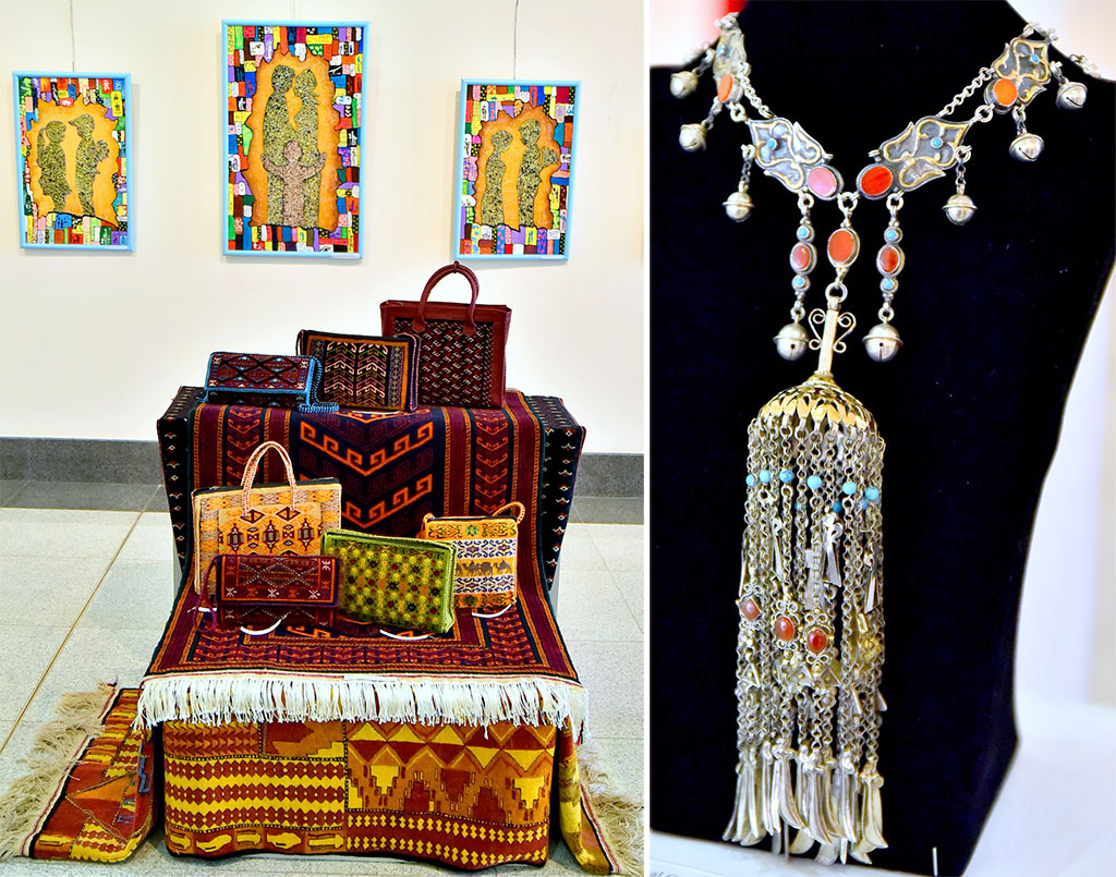 Çeperçilik akademiýasynda zenan  nakgaşlaryň iň gowy eserleri görkezildi