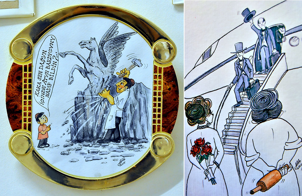 Atajan Aşyrowyň 80 ýaşynyň dolmagy mynasybetli sergi: şatlyk paýlaýan nakgaş