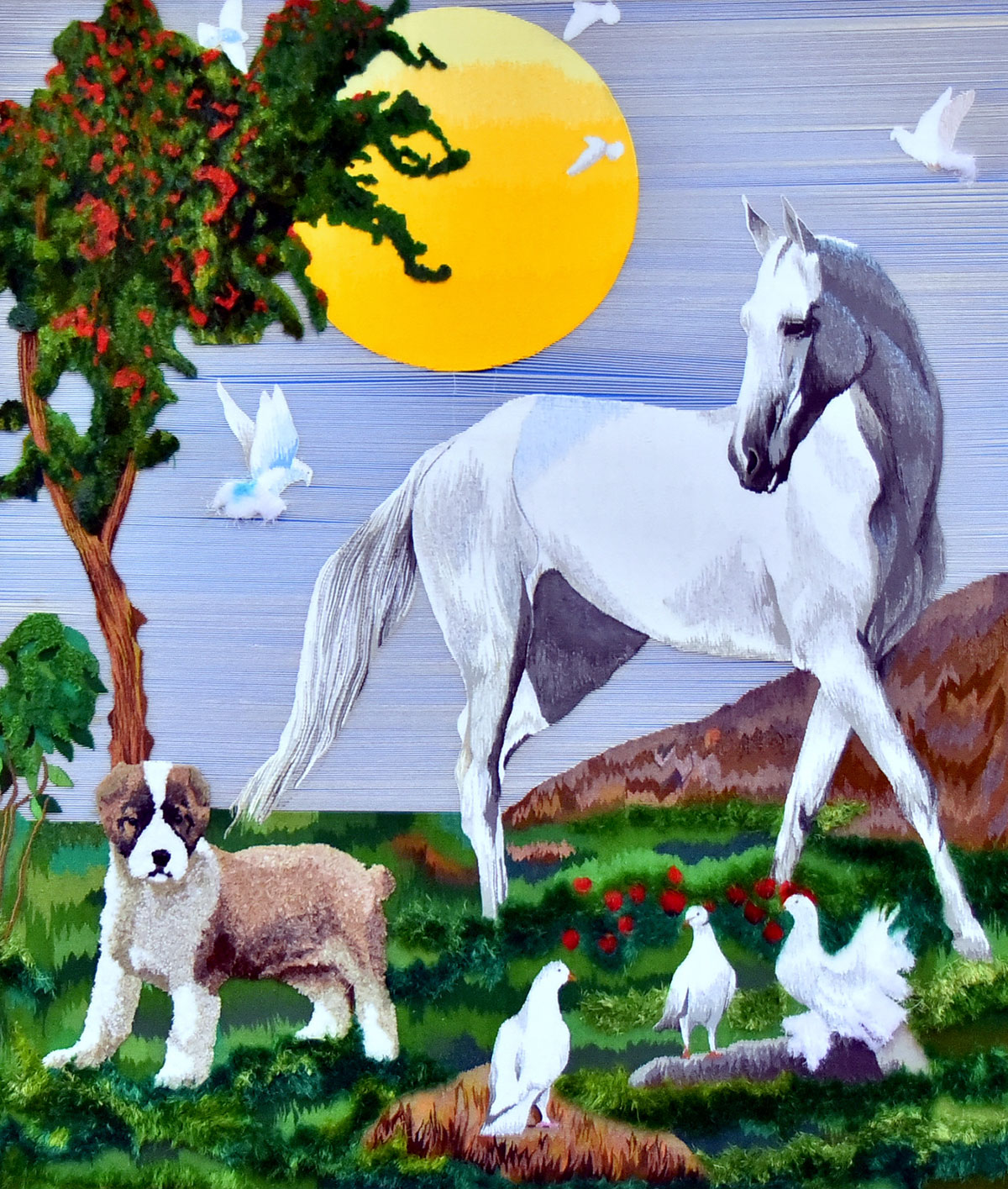 Ahal-teke bedewlerine bagyşlanan sergide dürli tilsimli, saýry pikirli işler görkezilýär