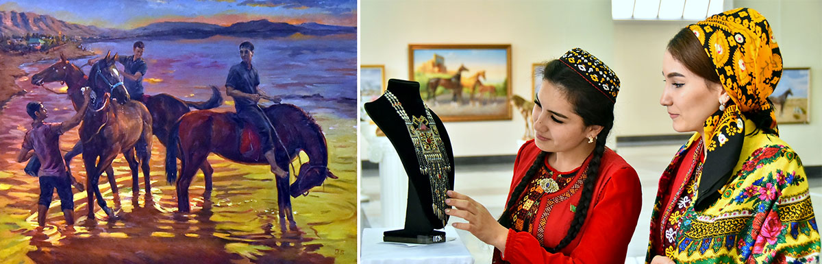 Ahal-teke bedewlerine bagyşlanan sergide dürli tilsimli, saýry pikirli işler görkezilýär