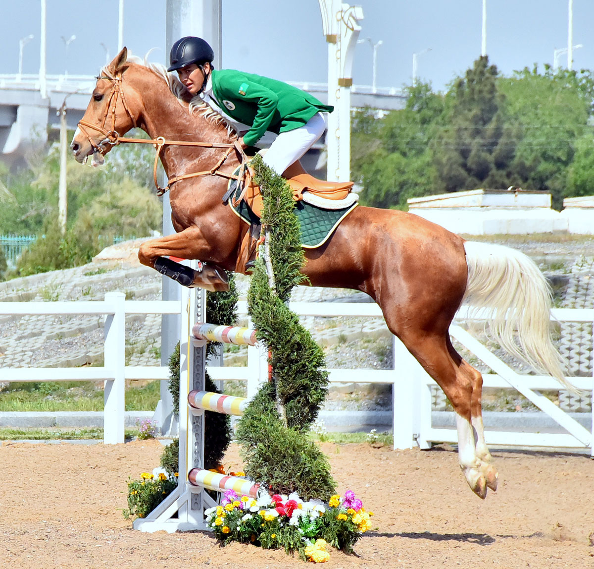 Show jumping competition is held in the capital equestrian complex