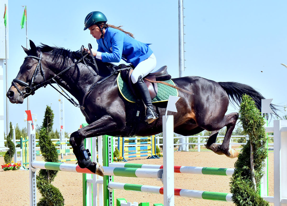 Show jumping competition is held in the capital equestrian complex