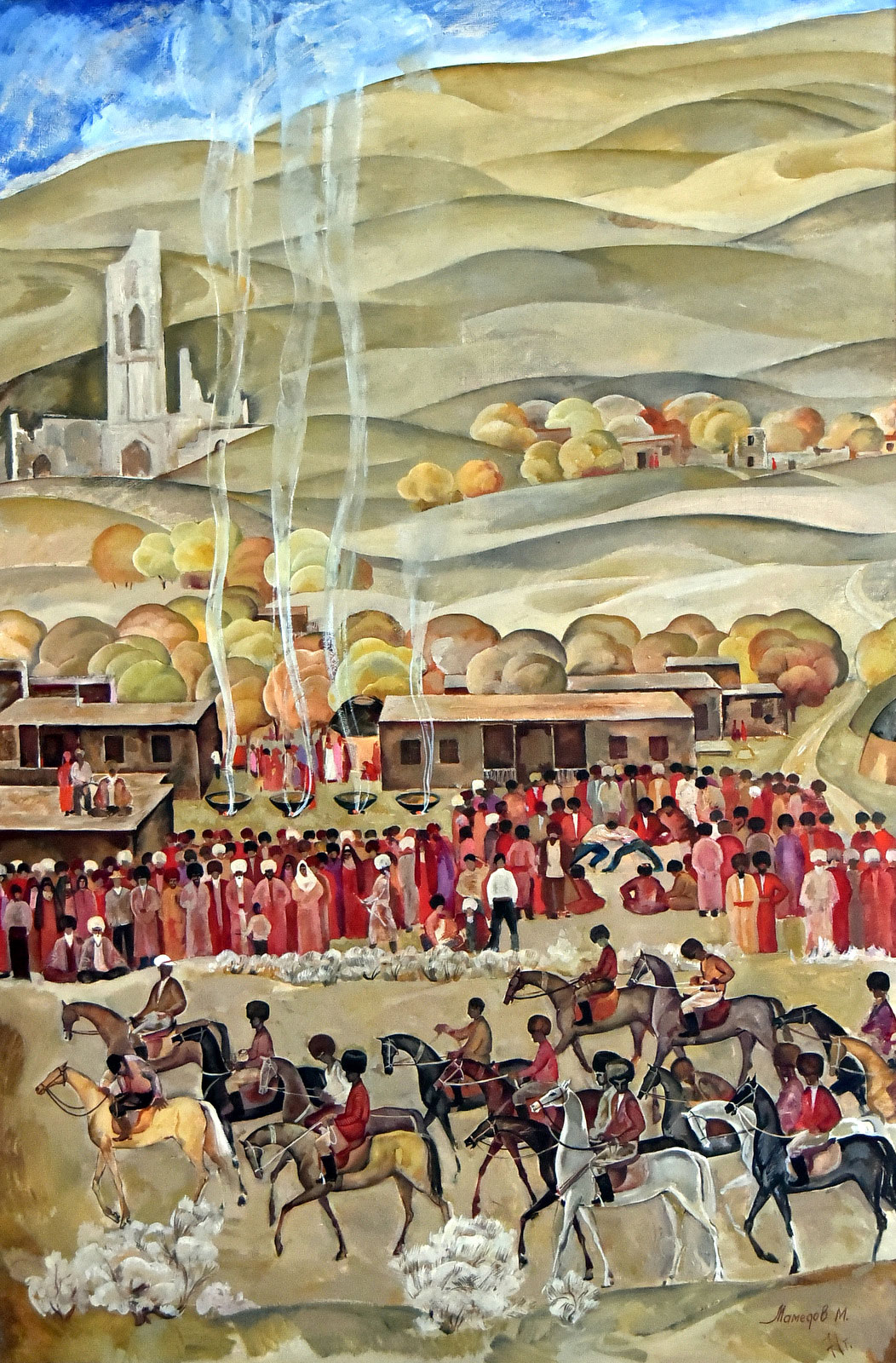 Şekillendiriş sungaty muzeýiniň sergisinde  ahal-teke bedewleriniň waspy