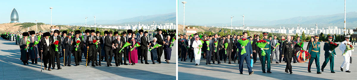 Events of occasion of the Great Victory: Combat flag of war time, military parade and march of immortal regiment