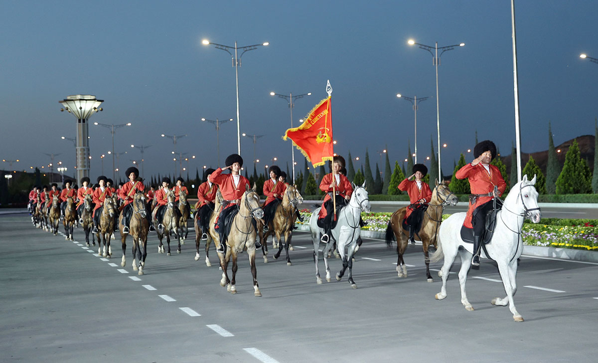 Events of occasion of the Great Victory: Combat flag of war time, military parade and march of immortal regiment